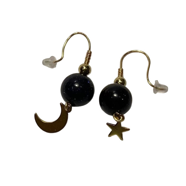 Cercei piatra soarelui (sfere 10 mm)