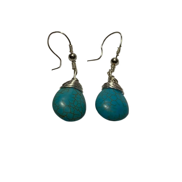 Cercei turcoaz Rain Drop