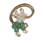 Inel Aventurin și Cuarț Roz 6 mm – placat cu aur